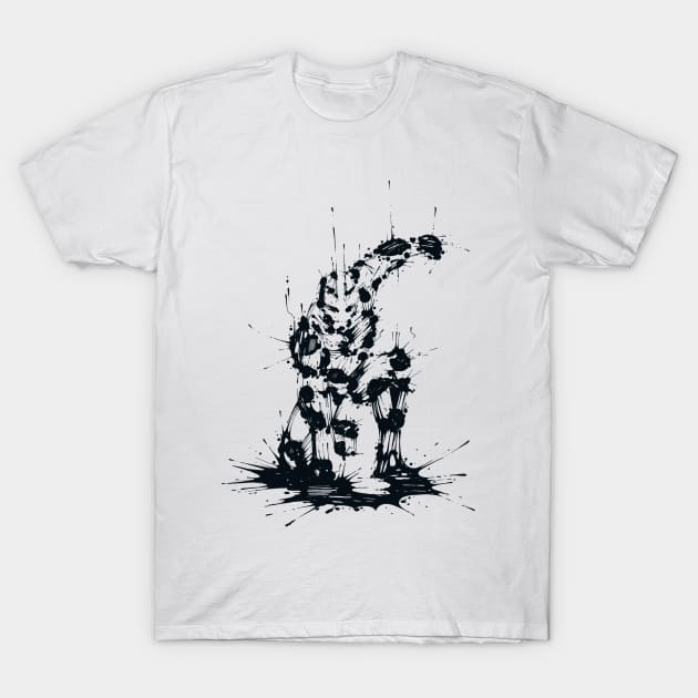 Super Hero Landing Ink T-Shirt by Dagui